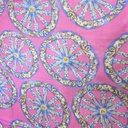 Wheel Of Art (Blue) Print On Silk Chiffon
