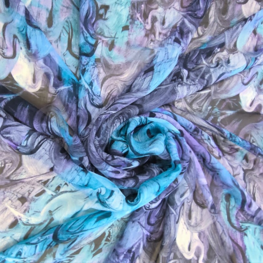 Print On Silk Chiffon#51