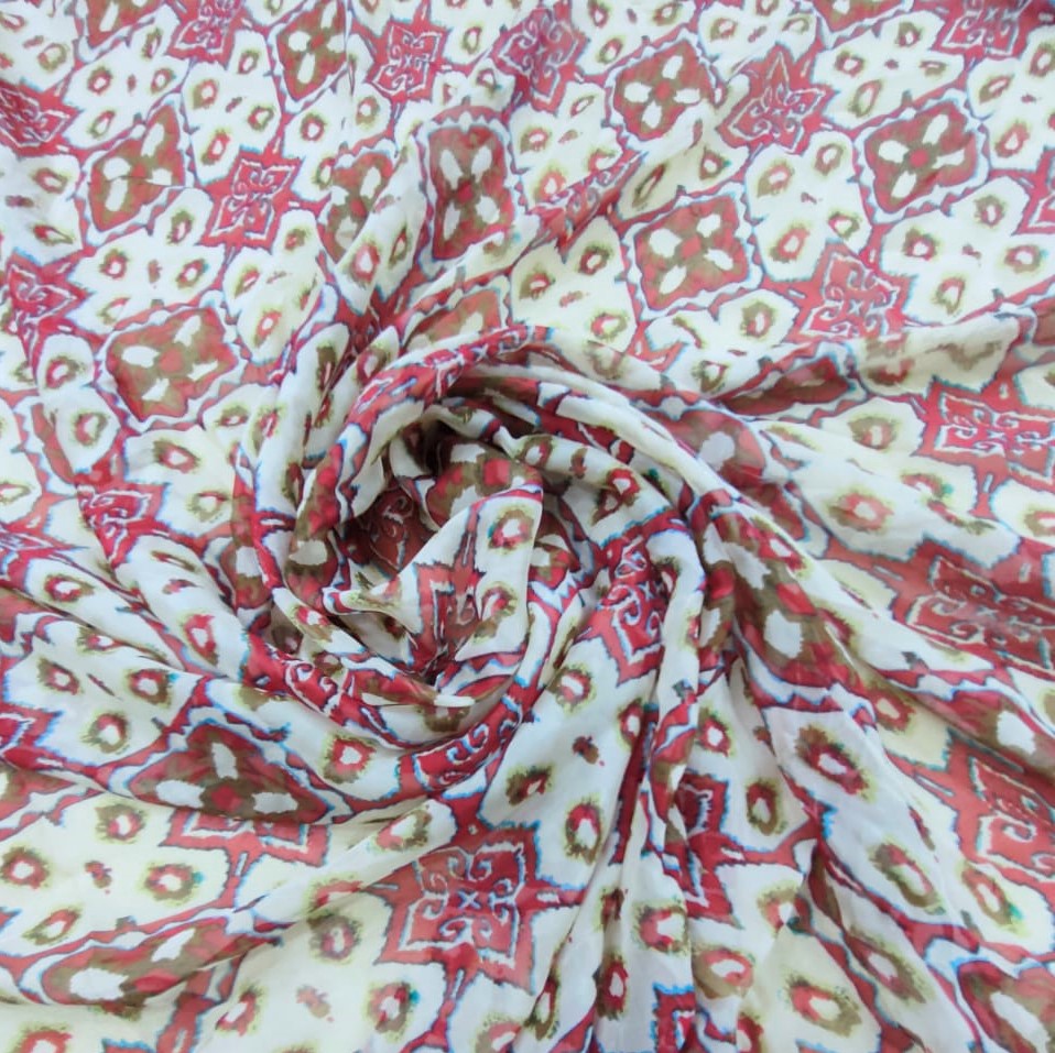 Print On Silk Chiffon#52
