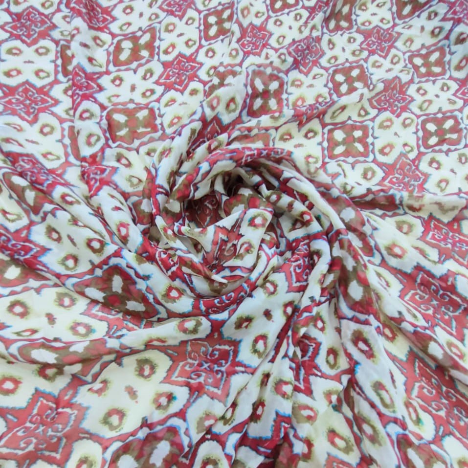 Print On Silk Chiffon#52