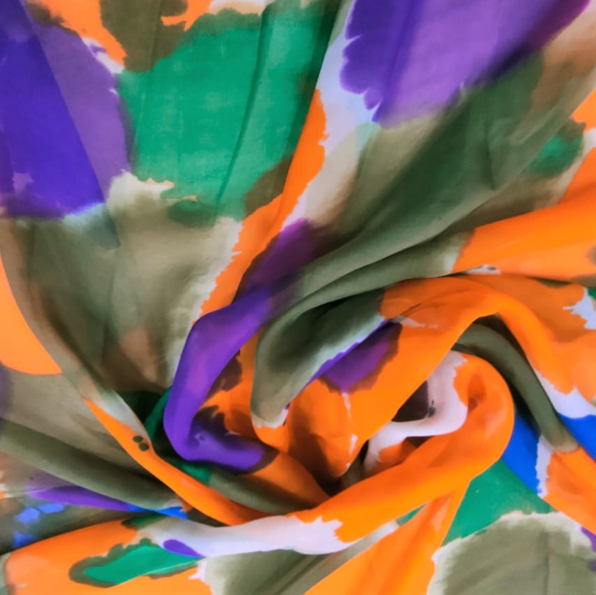 Print On Silk Chiffon#64