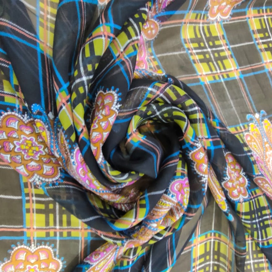 Print On Silk Chiffon#66