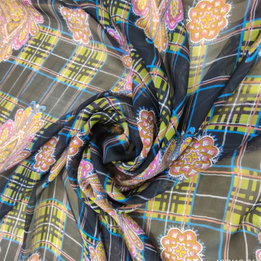 Print On Silk Chiffon#66