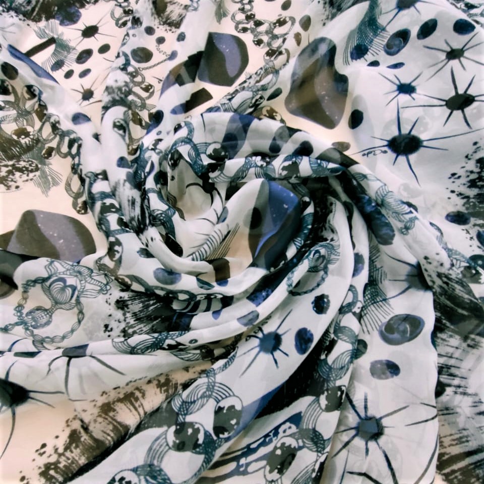 Print On Silk Chiffon#67