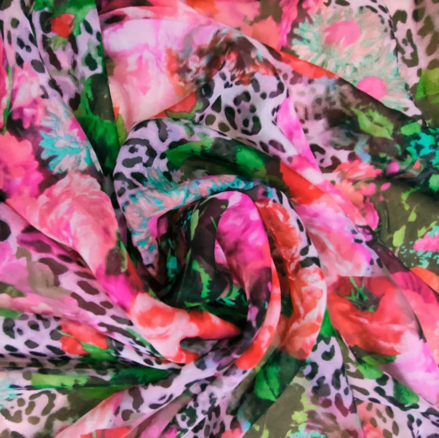 Print On Silk Chiffon#68