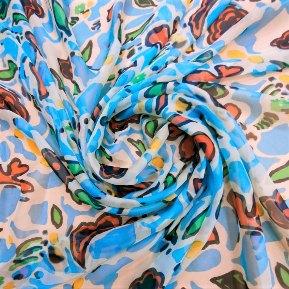 Print On Silk Chiffon#82