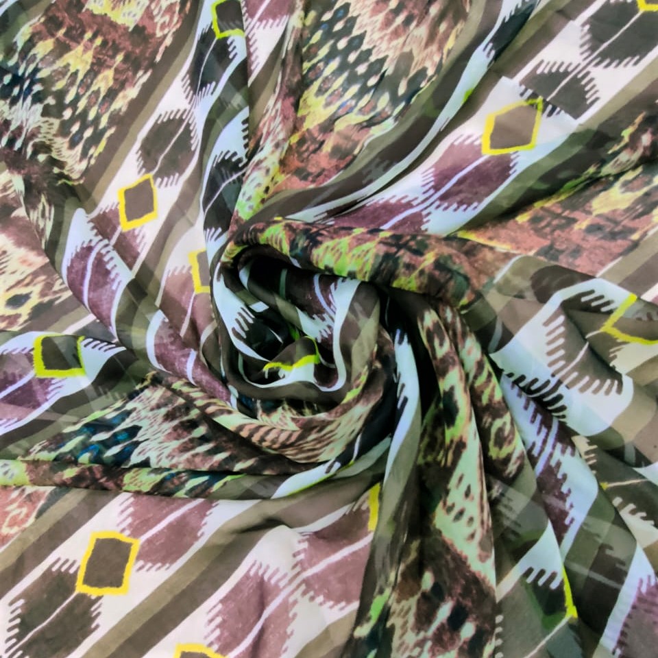 Print On Silk Chiffon#86