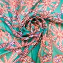 Wheel Of Art (Brown) Print On Silk Chiffon
