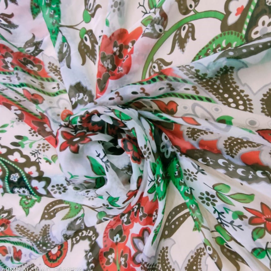 Print On Silk Chiffon#90