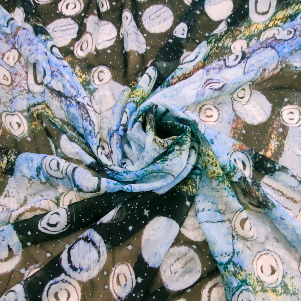 Print On Silk Chiffon#91