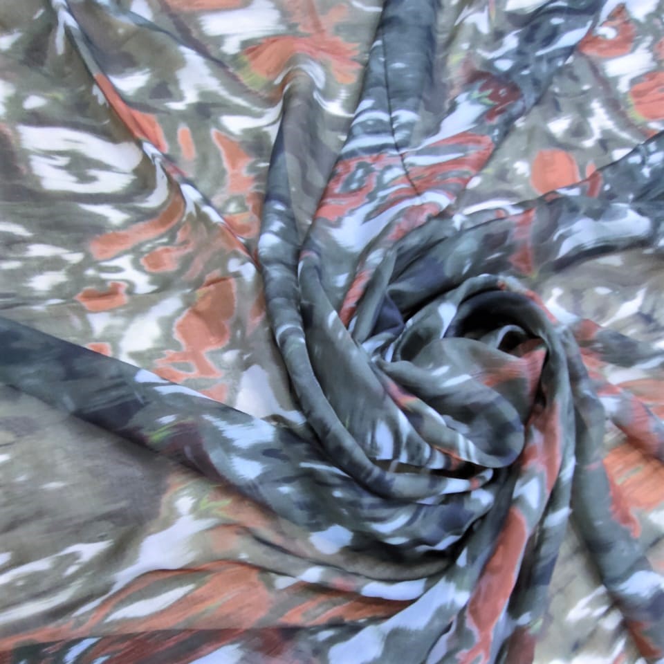 Print On Silk Chiffon#92