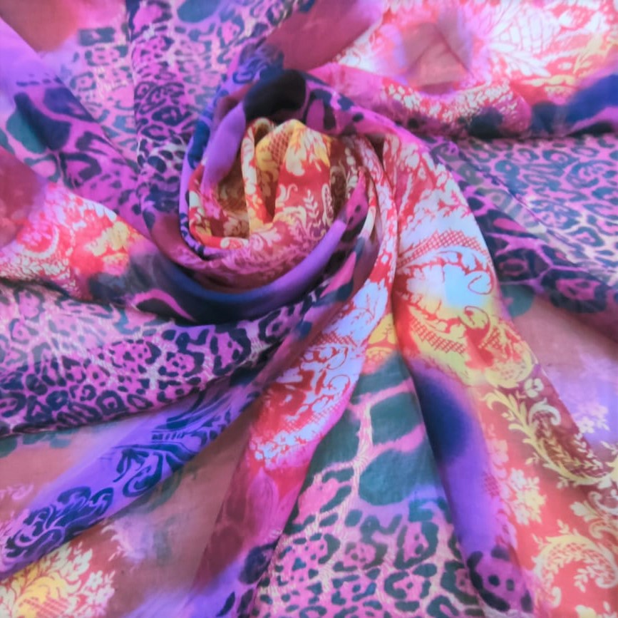 Print On Silk Chiffon#101