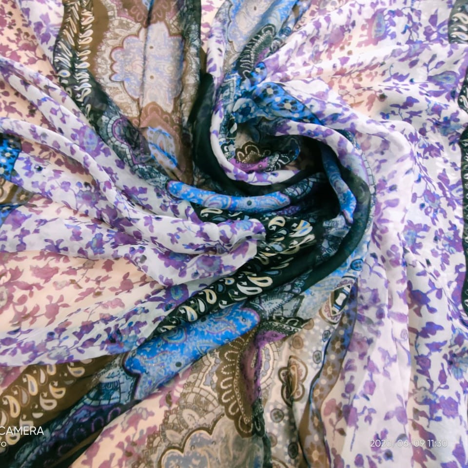 Print on Silk Chiffon#106
