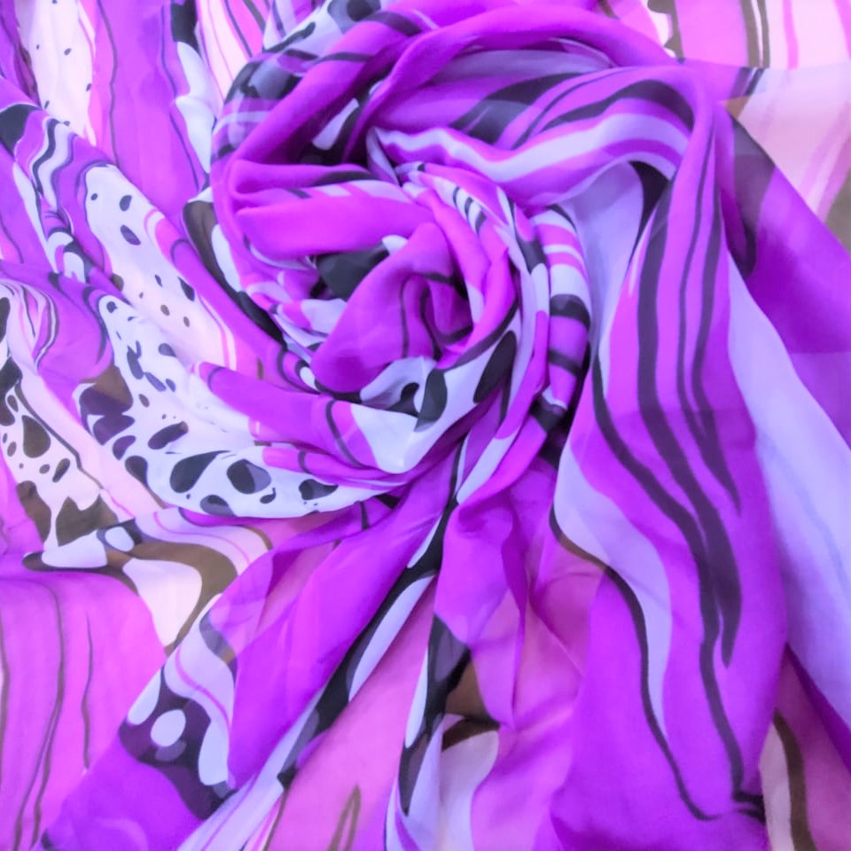 Print On Silk Chiffon#112