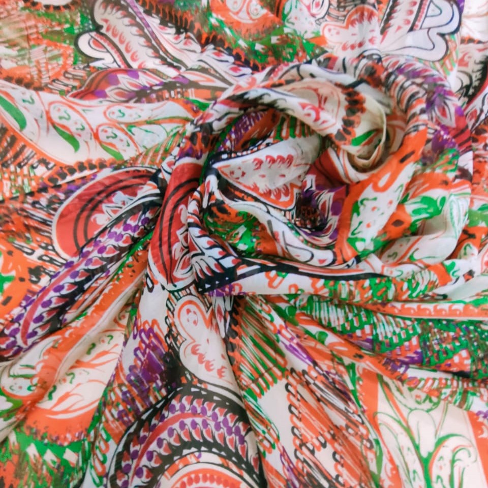 Print On Silk Chiffon#115
