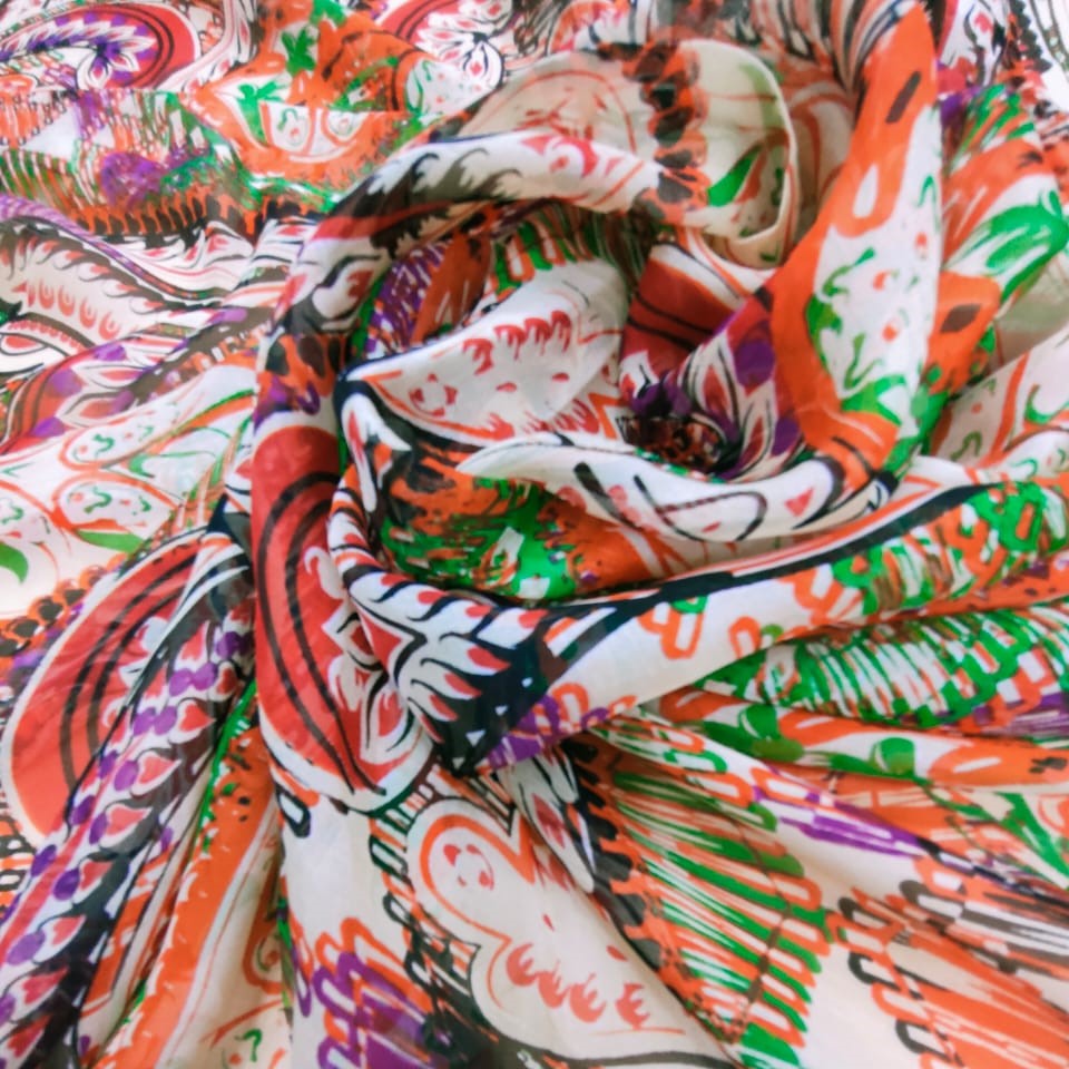 Print On Silk Chiffon#115