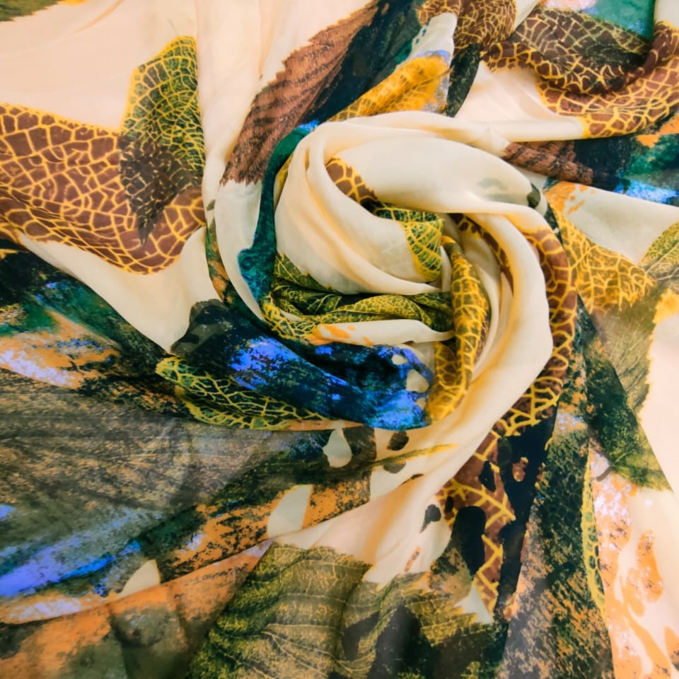 Print On Silk Chiffon#120