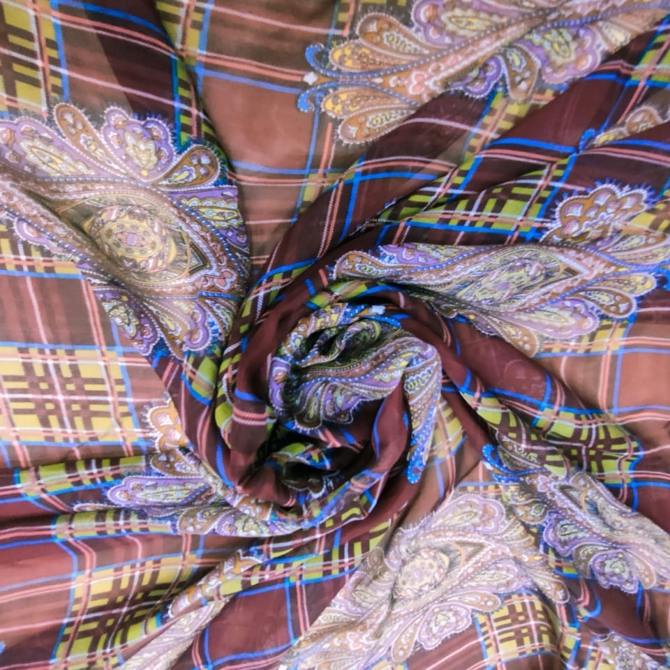 Print On Silk Chiffon#122