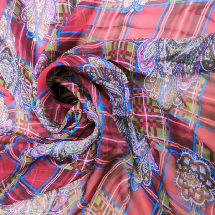 Print On Silk Chiffon#123