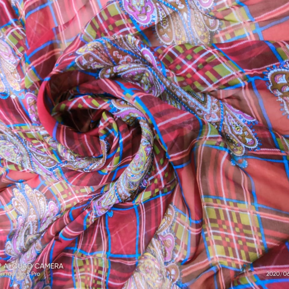 Print On Silk Chiffon#123