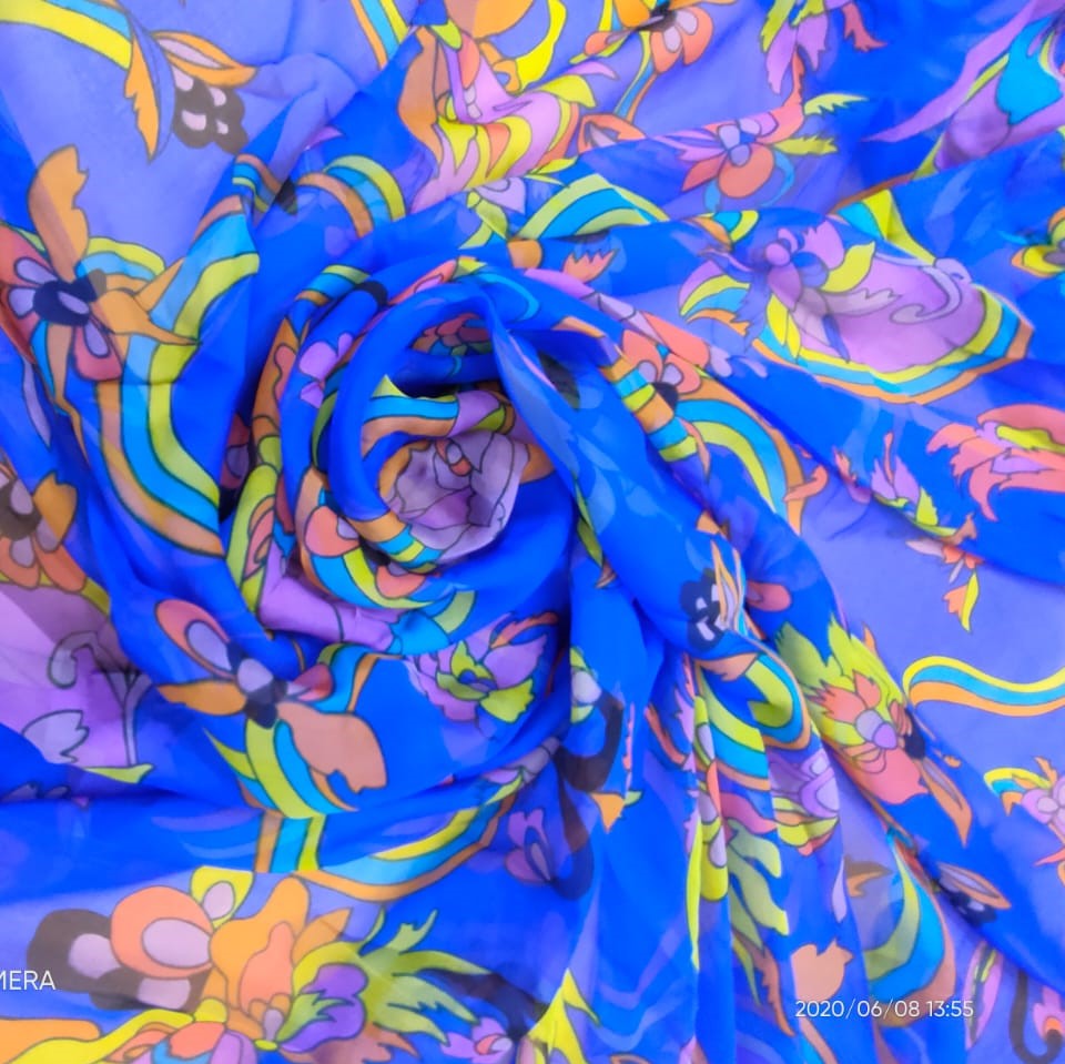Print On Silk Chiffon #129