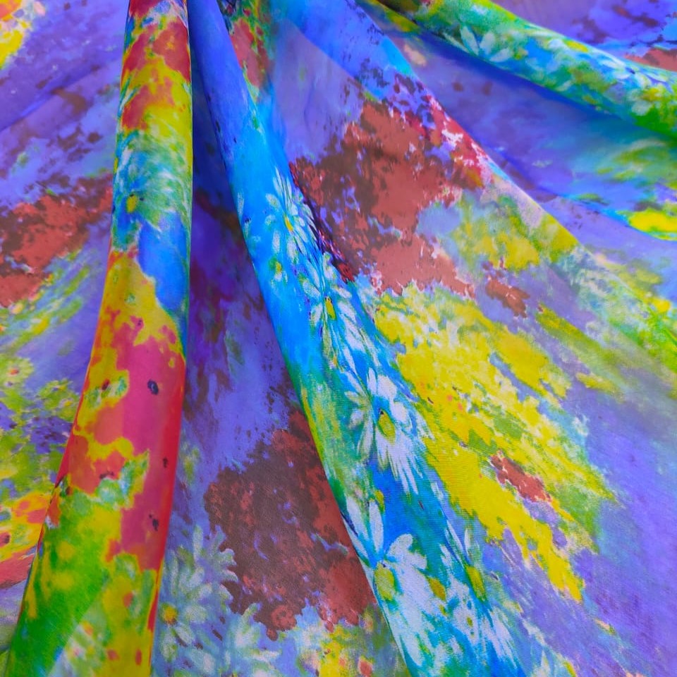 Print On Silk Chiffon#142