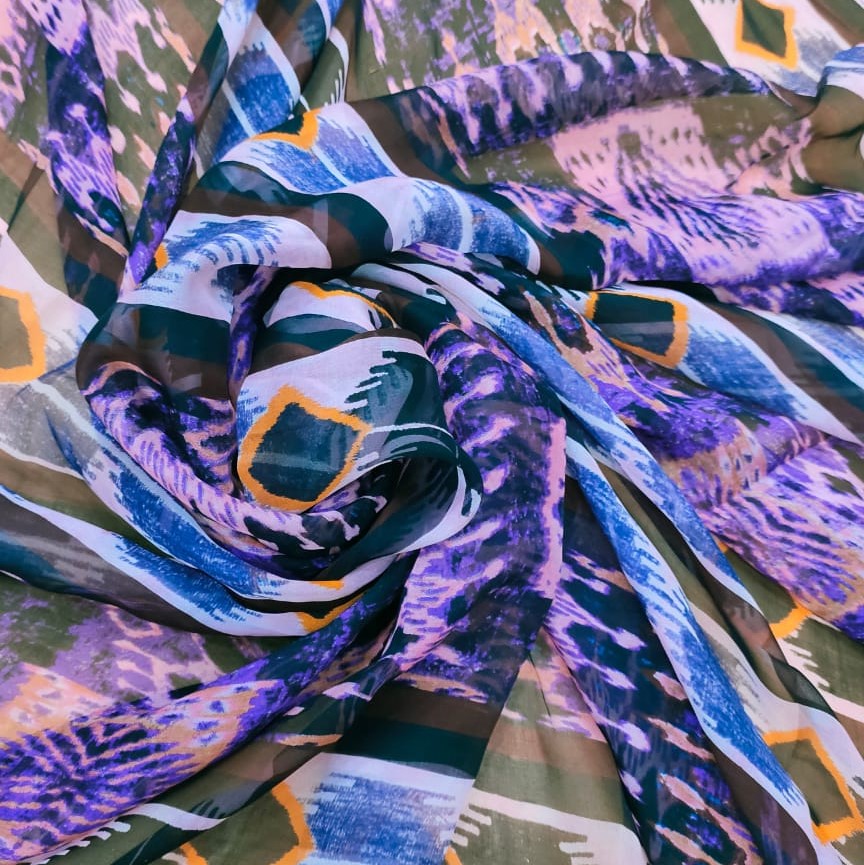 Print On Silk Chiffon #140