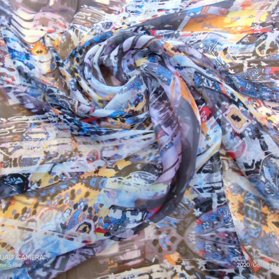 Print On Silk Chiffon#152