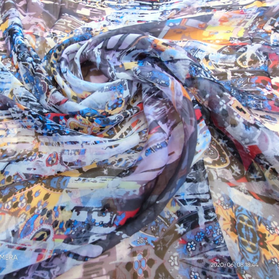 Print On Silk Chiffon#152
