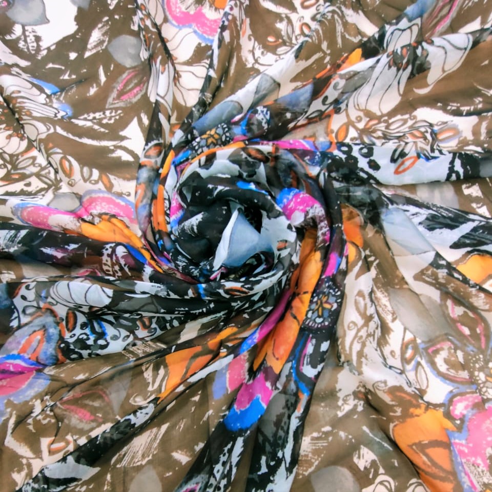 Print On Silk Chiffon#156