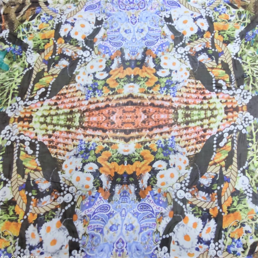 Print On Silk Chiffon#158