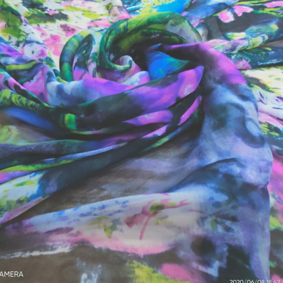 Print On Silk Chiffon#162