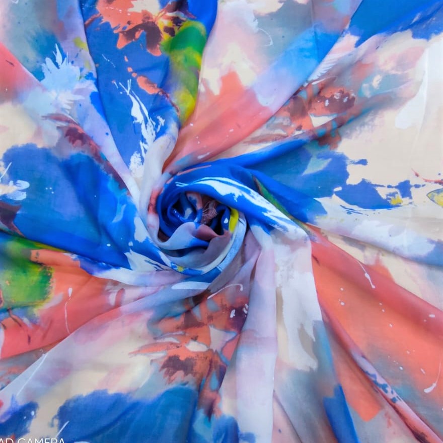 Print On Silk Chiffon#164