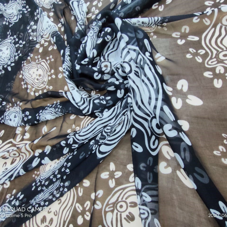 Print On Silk Chiffon#168