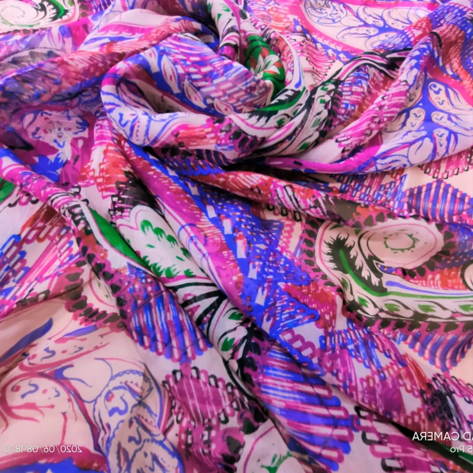 Print On Silk Chiffon#171