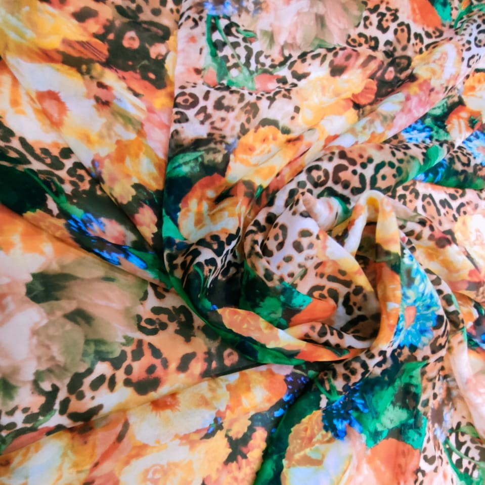 Print On Silk Chiffon#172