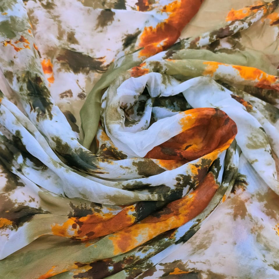 Print On Silk Chiffon#174