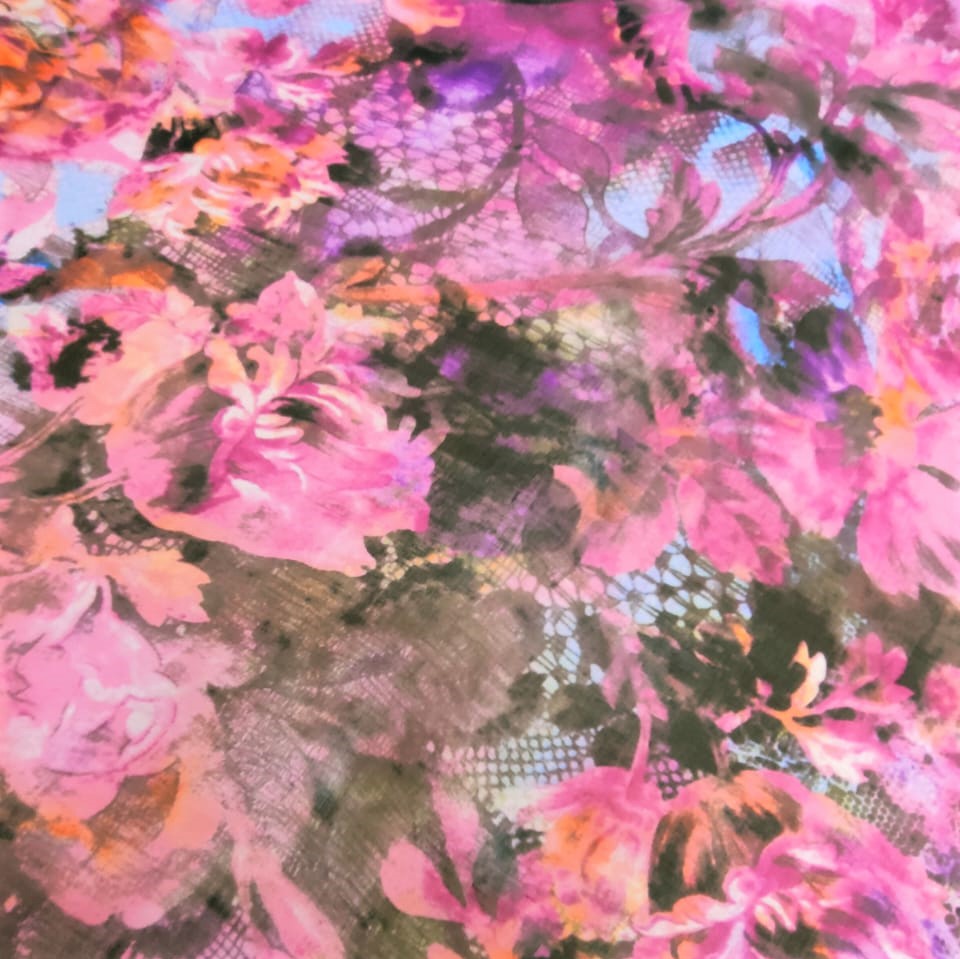 Print On Silk Chiffon#176