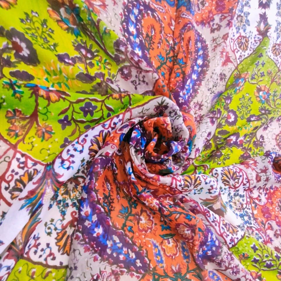 Print On Silk Flat Chiffon#03