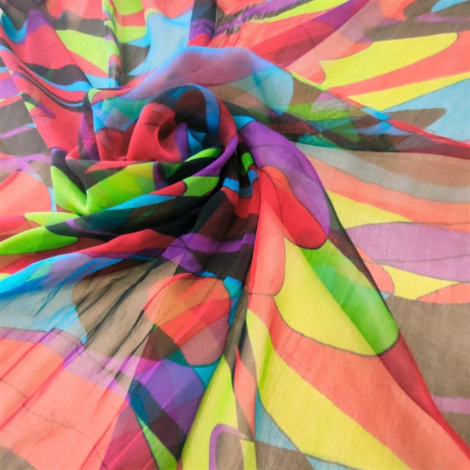 Print On Silk Georgette