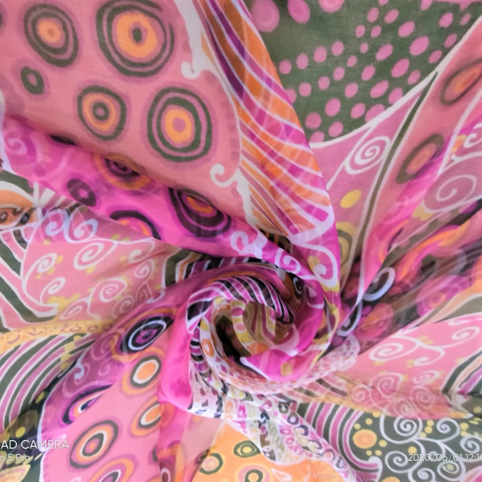 Print On Silk Georgette#04