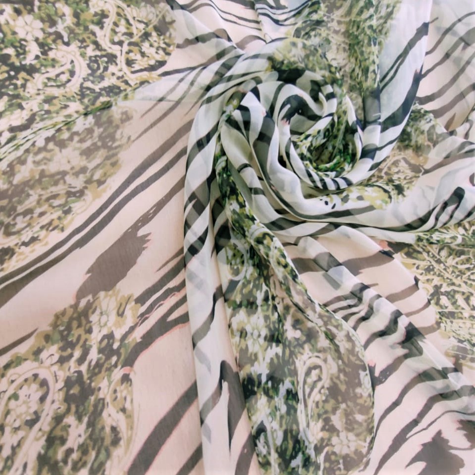 Print On Silk Georgette#09