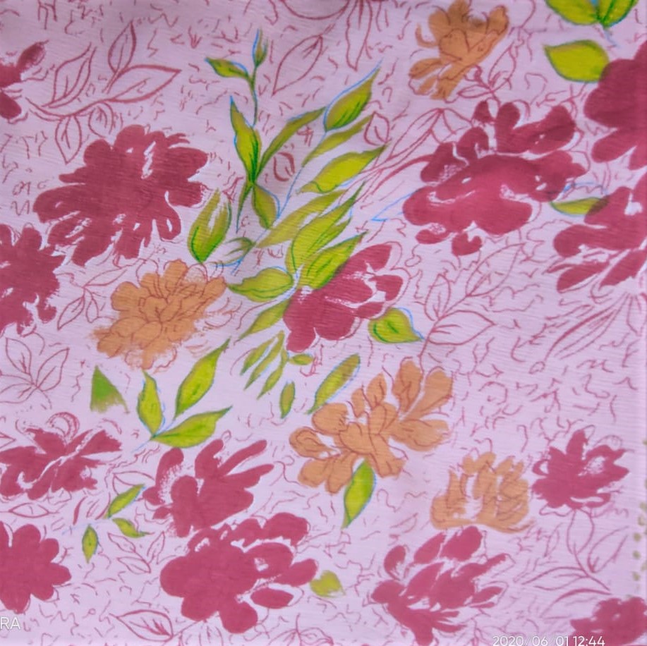 Print On Crush Silk Chiffon#02