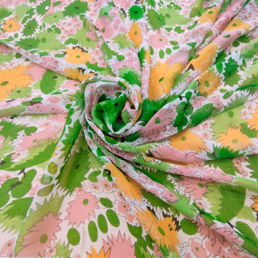 Print On Crush Silk Chiffon#03