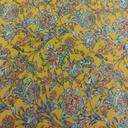 Yellow Floral Print On Georgette Fabric