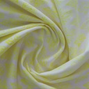 White Cotton Neon Block Print Woven Fabric