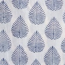 White Cotton Blue Tropical Block Print Woven Fabric