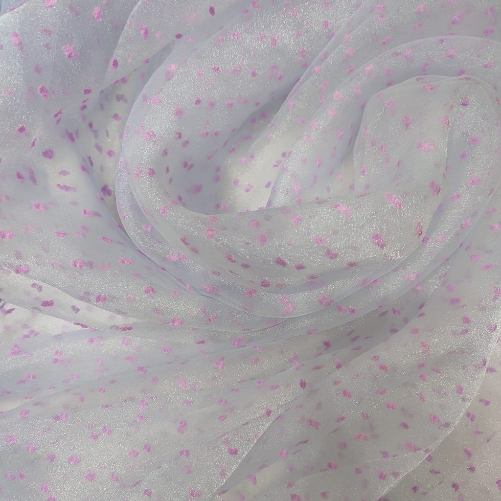 Madonna Organza Dyed Fabric (Two Tone)(Lavender on Light Blue 1)