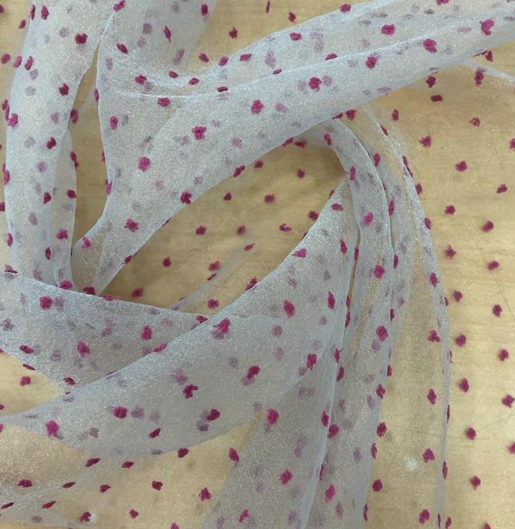 Madonna Organza Dyed Fabric (Two Tone)(Dirty Pink on Grey 3)