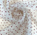 Madonna Organza Dyed Fabric (Two Tone)(Dark Red on Creams 14)
